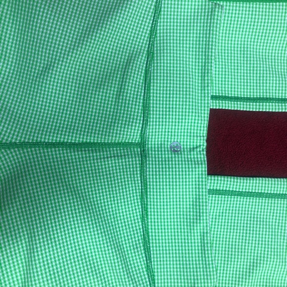 LuLu Crop - Lime green check sz 6 - Picture 3 of 4